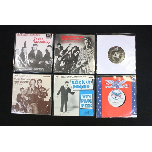 479 - Vinyl - 40 Rockabilly / Rock ’N’ Roll re-issue and 1970’s EP’s and 7” singles including demo / promo... 