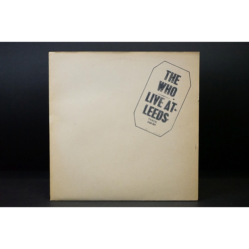 56 - Vinyl - The Who Live At Leeds. Original UK pressing with black print, all 12 inserts including poste... 