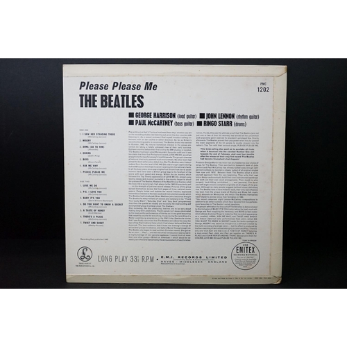 1 - Vinyl - The Beatles Please Please Me LP (PMC 1202).  Black & gold label with Dick James credit for I... 