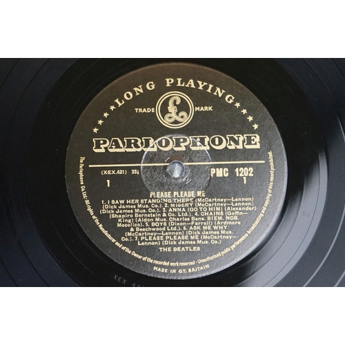 2 - Vinyl - The Beatles Please Please Me LP (PMC 1202).  Black & gold label with Dick James credit for I... 