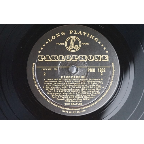 2 - Vinyl - The Beatles Please Please Me LP (PMC 1202).  Black & gold label with Dick James credit for I... 