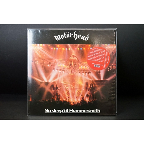 38 - Vinyl - 3 Motorhead LPs to include No Remorse Ltd Edn 2 LP in leather sleeve (Bronze MOTOR 1) Ex+, N... 