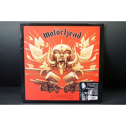 38 - Vinyl - 3 Motorhead LPs to include No Remorse Ltd Edn 2 LP in leather sleeve (Bronze MOTOR 1) Ex+, N... 