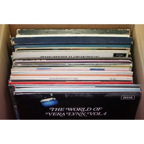 401 - Vinyl - Approx 55 LPs spanning genres to include Johnny Cash, Buddy Holly, Abba, Boney M, and includ... 