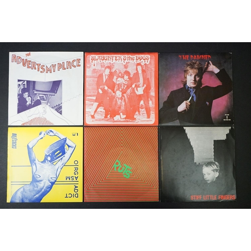 448 - Vinyl - 7 Original UK punk singles to include: The Damned (Red Vinyl), Slaughter & The Dogs (Rabid R... 