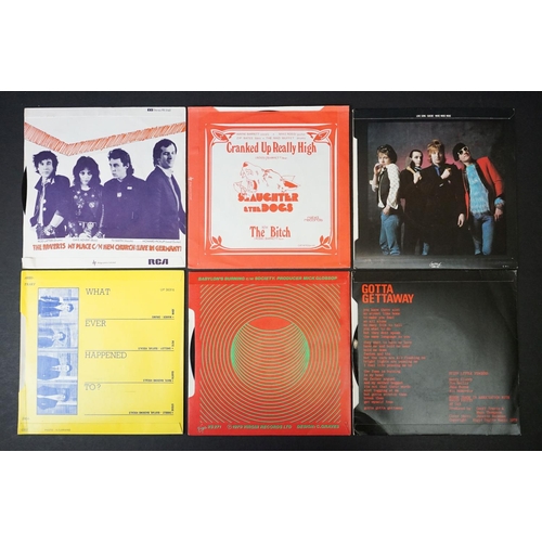 448 - Vinyl - 7 Original UK punk singles to include: The Damned (Red Vinyl), Slaughter & The Dogs (Rabid R... 