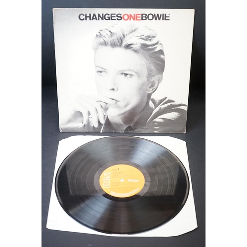 398 - Vinyl - 3 David Bowie LPs and one pic disc LP, and 1 12