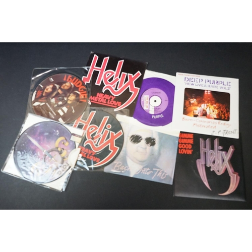 458 - Vinyl - 50 Rock / Heavy Rock 7” singles including demos promos, picture discs and limited editions, ... 