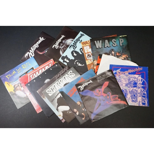 458 - Vinyl - 50 Rock / Heavy Rock 7” singles including demos promos, picture discs and limited editions, ... 