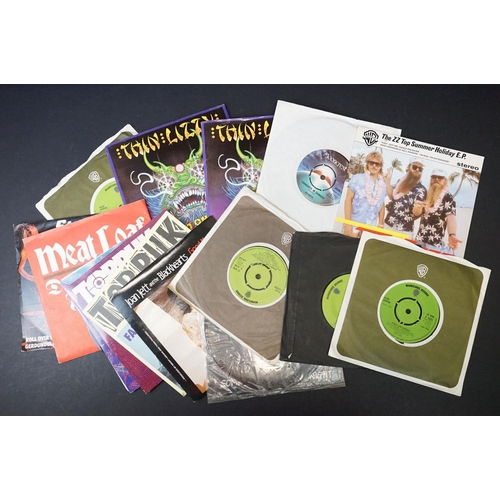 458 - Vinyl - 50 Rock / Heavy Rock 7” singles including demos promos, picture discs and limited editions, ... 