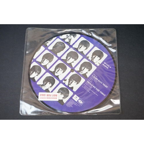 460 - Vinyl - 10 The Beatles UK picture disc 7” singles with many factory sample examples. Condition EX ov... 