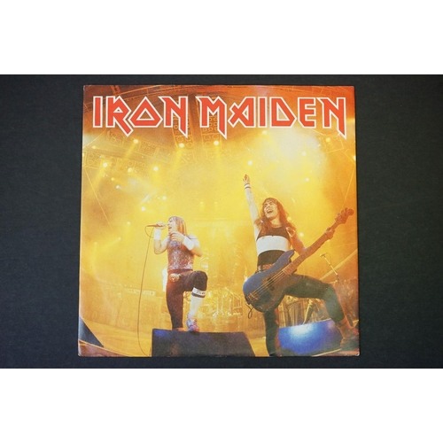 463 - Vinyl - 5 Iron Maiden UK 7” singles to include: The Trooper, Running Free, Purgatory, 2 Minutes To M... 