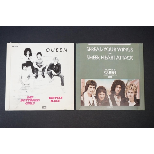 466 - Vinyl - 5 Queen demo promos UK pressing singles to include: Spread You Wings, Bicycle Race, Crazy Li... 