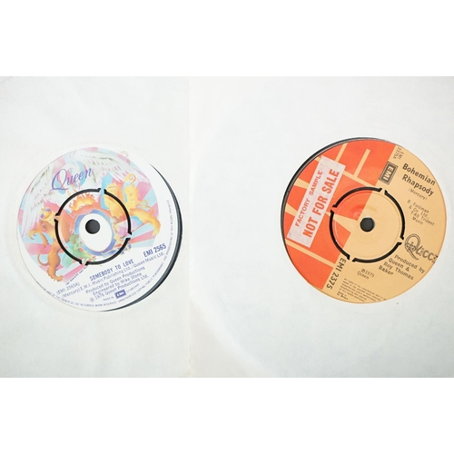 467 - Vinyl - 19 Queen and Members UK pressing 7” singles spanning their career to include: Bohemian Rhaps... 