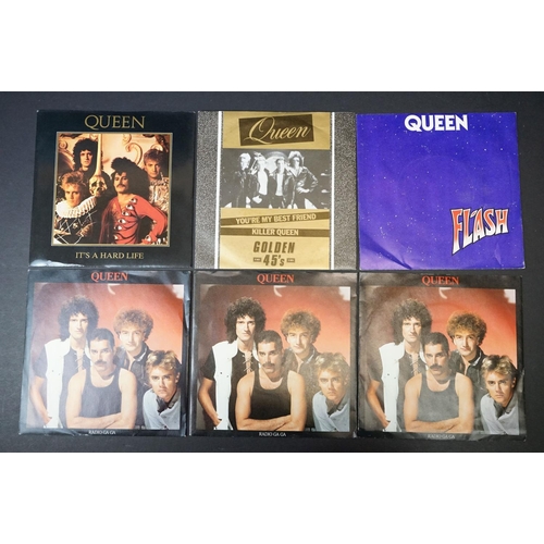 467 - Vinyl - 19 Queen and Members UK pressing 7” singles spanning their career to include: Bohemian Rhaps... 