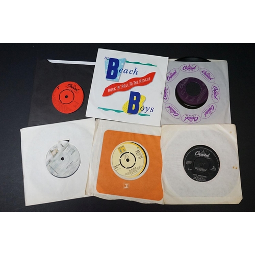 468 - Vinyl - 14 7” singles and a 26 singles box set by The Beach Boys including many demo promos, to incl... 