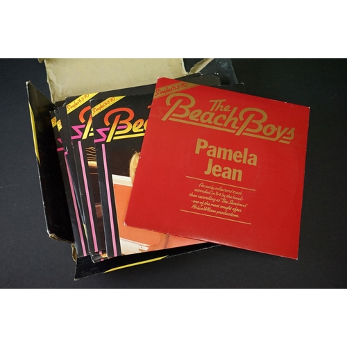 468 - Vinyl - 14 7” singles and a 26 singles box set by The Beach Boys including many demo promos, to incl... 