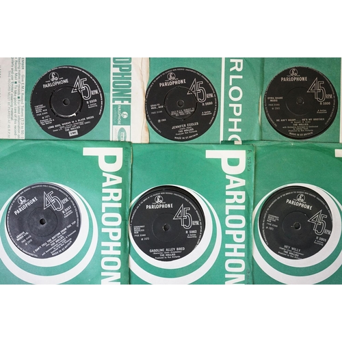 211 - Vinyl - Over 100 1960s 7” singles on the black Parlophone Records label, including many Beat and Roc... 