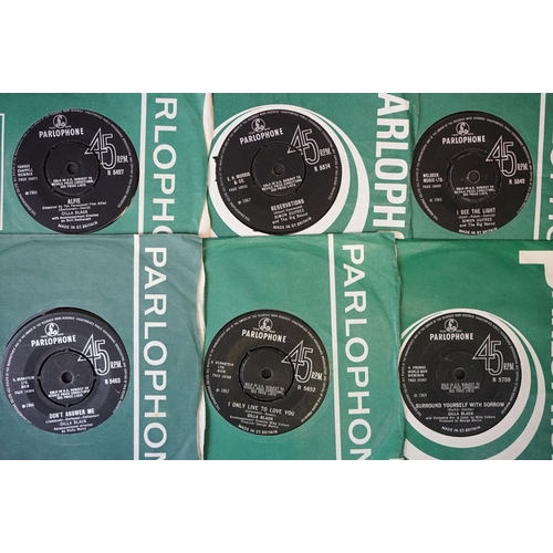 211 - Vinyl - Over 100 1960s 7” singles on the black Parlophone Records label, including many Beat and Roc... 