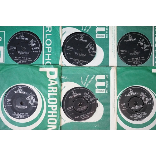 212 - Vinyl - The Beatles - Over 100 Original UK pressing 7” singles, including labels variations and matr... 