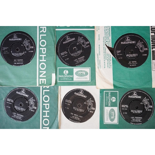 212 - Vinyl - The Beatles - Over 100 Original UK pressing 7” singles, including labels variations and matr... 