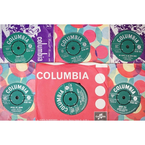 215 - Vinyl - Over 200 1950s early 1960s 7” singles on the Green and Purple Columbia Records labels, inclu... 