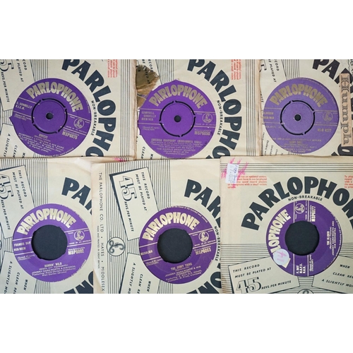 217 - Vinyl - Approximately 50 1950s Gold Print labels 7” singles on Parlophone Columbia and H.M.V. Record... 