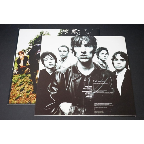 516 - Vinyl - The Verve Urban Hymns LP on Hut Records HUTLP 45, band pics on labels and with rim text.  Sl... 