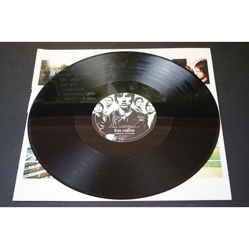 516 - Vinyl - The Verve Urban Hymns LP on Hut Records HUTLP 45, band pics on labels and with rim text.  Sl... 