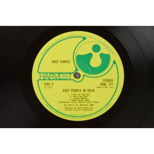 333 - Vinyl - 2 Deep Purple LPs to include In Rock (Harvest SHVL 777) The Gramophone Co Ltd to rim, No EMI... 