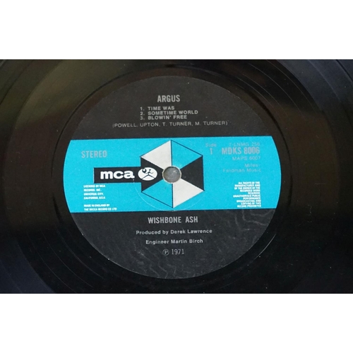 339 - Vinyl - Wishbone Ash Argus (MDKS 8006) blue/black MCA labels, gatefold sleeve.  Sleeve Vg- Vinyl Vg+