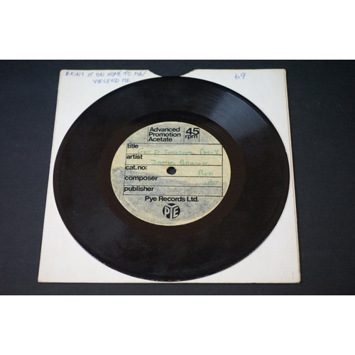 73 - Vinyl - 2 1967 advance promo acetates on Pye Records to include James Brown Get It Together Pt 1 & 2... 