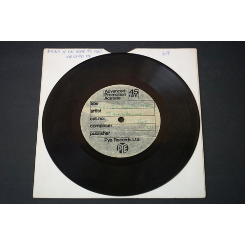 73 - Vinyl - 2 1967 advance promo acetates on Pye Records to include James Brown Get It Together Pt 1 & 2... 