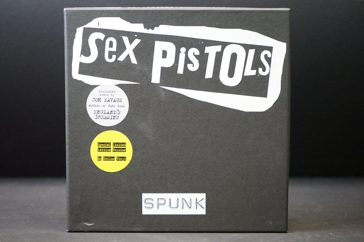 Vinyl - Sex Pistols Spunk on Castle Music CMXBX1534. Ltd edition yellow  vinyl box set. Ex