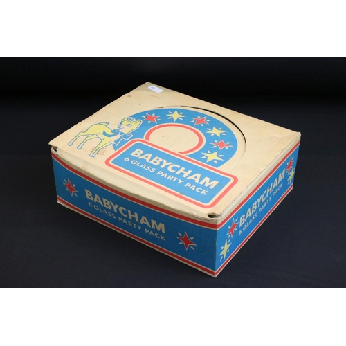 29 - Set of six Babycham glasses set within their original 'party pack' box.