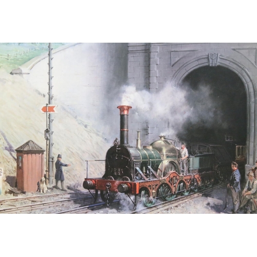 452 - Terence Cuneo - Two Signed Limited Edition Steam Train Prints titled ‘ The Great Western Railway Loc... 