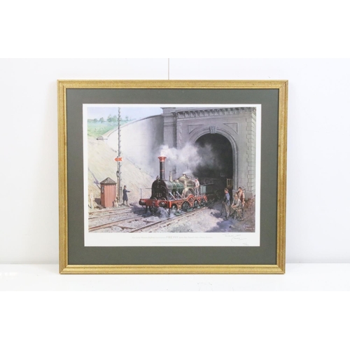 452 - Terence Cuneo - Two Signed Limited Edition Steam Train Prints titled ‘ The Great Western Railway Loc... 