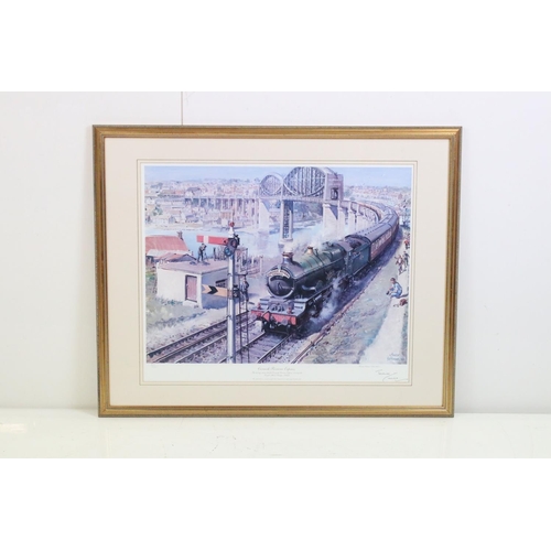 457 - Terence Cuneo - Two Limited Edition Steam Train Prints titled ‘ Autumn of Steam ‘ no. 365/850 and Si... 