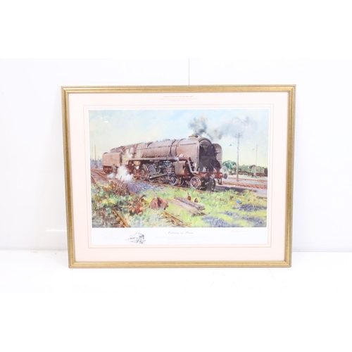 457 - Terence Cuneo - Two Limited Edition Steam Train Prints titled ‘ Autumn of Steam ‘ no. 365/850 and Si... 