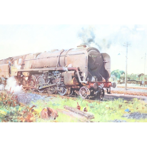 457 - Terence Cuneo - Two Limited Edition Steam Train Prints titled ‘ Autumn of Steam ‘ no. 365/850 and Si... 