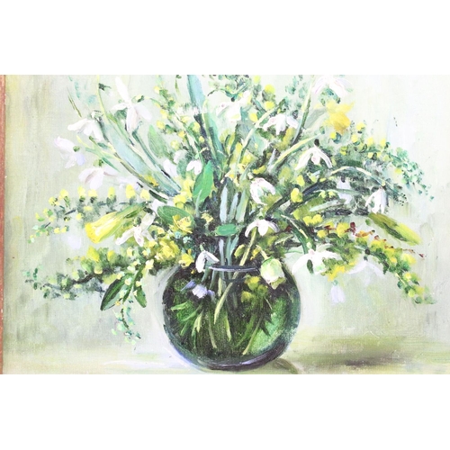 460 - Heather Craigmile (B. 1925 post war and contemporary artist) oil on board floral study signed (Chels... 