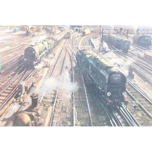 461 - Terence Cuneo - Three Limited Edition Steam Train Prints including Signed ‘ Clapham Junction ‘ no. 5... 