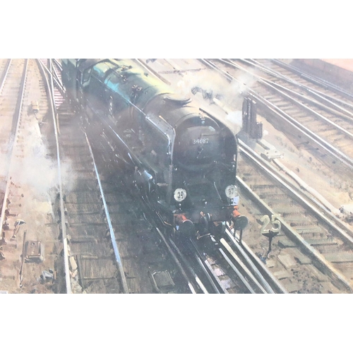 461 - Terence Cuneo - Three Limited Edition Steam Train Prints including Signed ‘ Clapham Junction ‘ no. 5... 