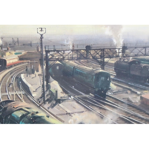 461 - Terence Cuneo - Three Limited Edition Steam Train Prints including Signed ‘ Clapham Junction ‘ no. 5... 