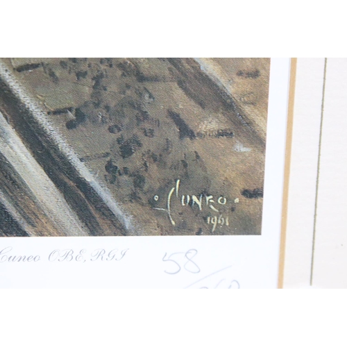 461 - Terence Cuneo - Three Limited Edition Steam Train Prints including Signed ‘ Clapham Junction ‘ no. 5... 