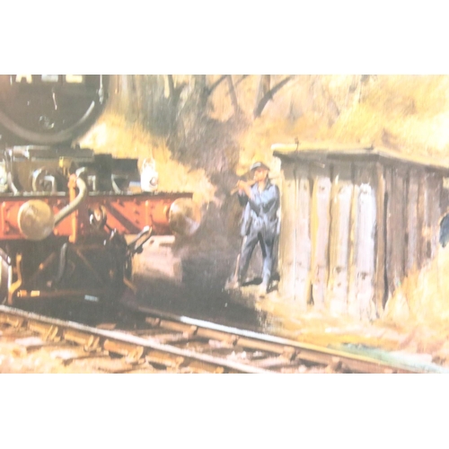 461 - Terence Cuneo - Three Limited Edition Steam Train Prints including Signed ‘ Clapham Junction ‘ no. 5... 