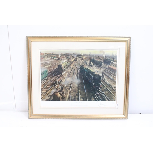 461 - Terence Cuneo - Three Limited Edition Steam Train Prints including Signed ‘ Clapham Junction ‘ no. 5... 