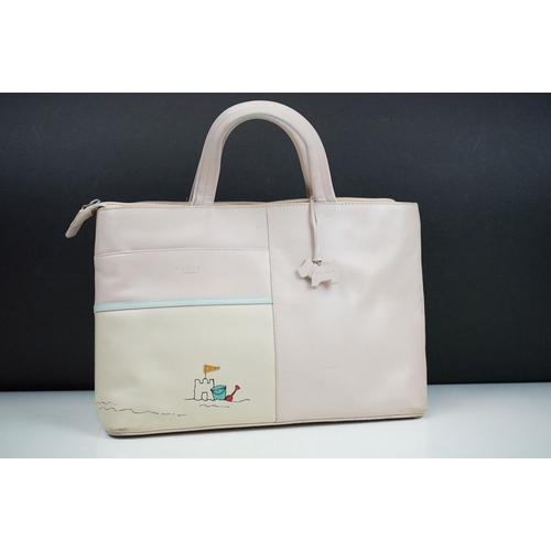 387 - Radley Leather Handbag in the signature ‘ Fun in the sun ‘’ design with dog tag and dust bag togethe... 