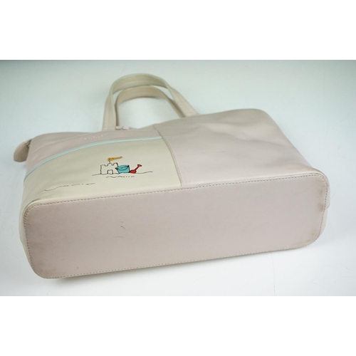 387 - Radley Leather Handbag in the signature ‘ Fun in the sun ‘’ design with dog tag and dust bag togethe... 