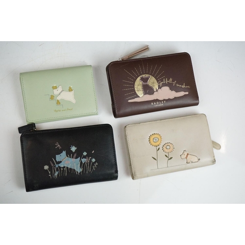 393 - Collection of Seven Radley Leather Wallets / Purses including ‘ London Burgh Island ‘ design, ‘ Appl... 